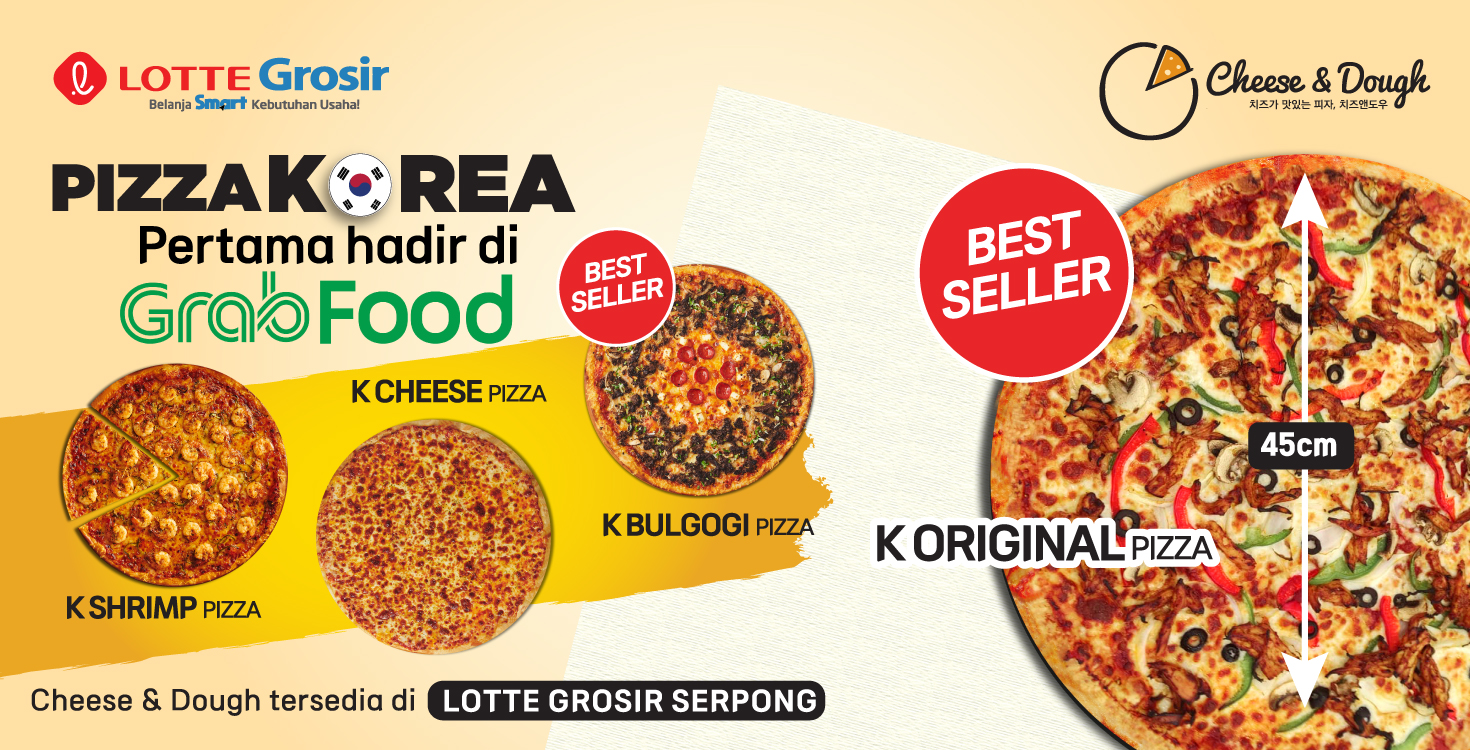 https://lottemart.co.id/Pizza Korea Cheese & Dough Hadir di Grabfood!