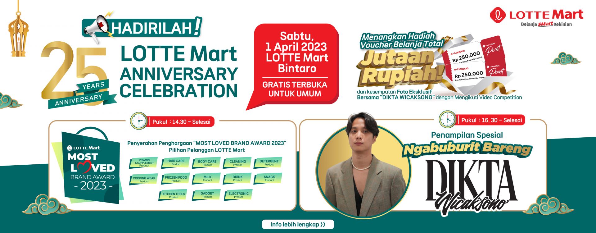 https://lottemart.co.id/25Th Anniversary LOTTE Mart Indonesia - Most Loved Brand Award & Ngabuburit bareng Dikta Wicaksono